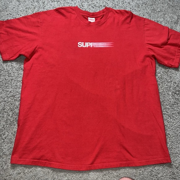 Supreme Motion Logo T Shirt Size XL Red - Picture 2 of 6